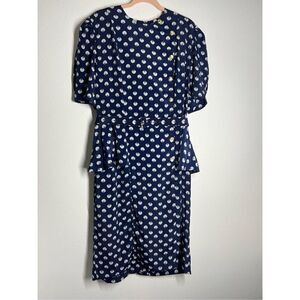 Vintage 1980’s Liz Roberts Dress Size L Shell Print